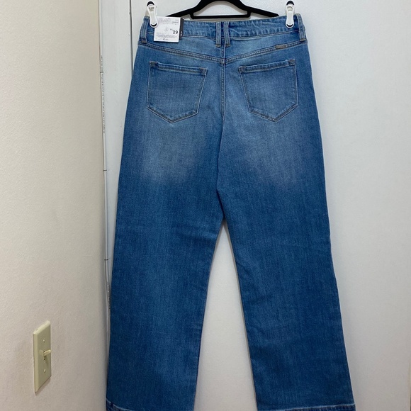 NWT Kancan Medium Wash High Rise Wide Leg Trouser Denim Size 29 - Picture 4 of 10